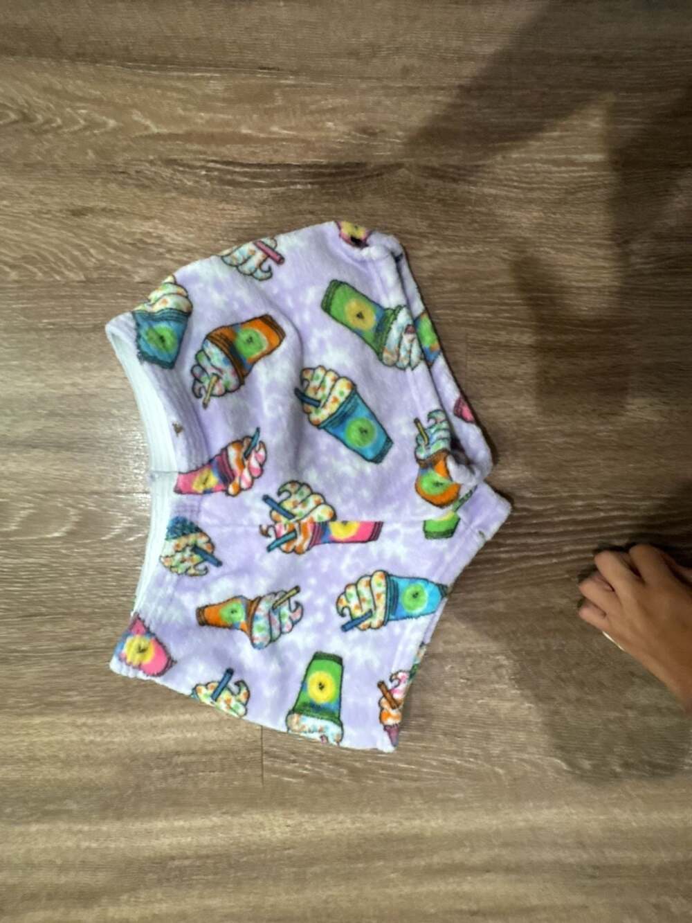 Made With Love and Kisses Fun Frappes Plush Pajama Shorts
